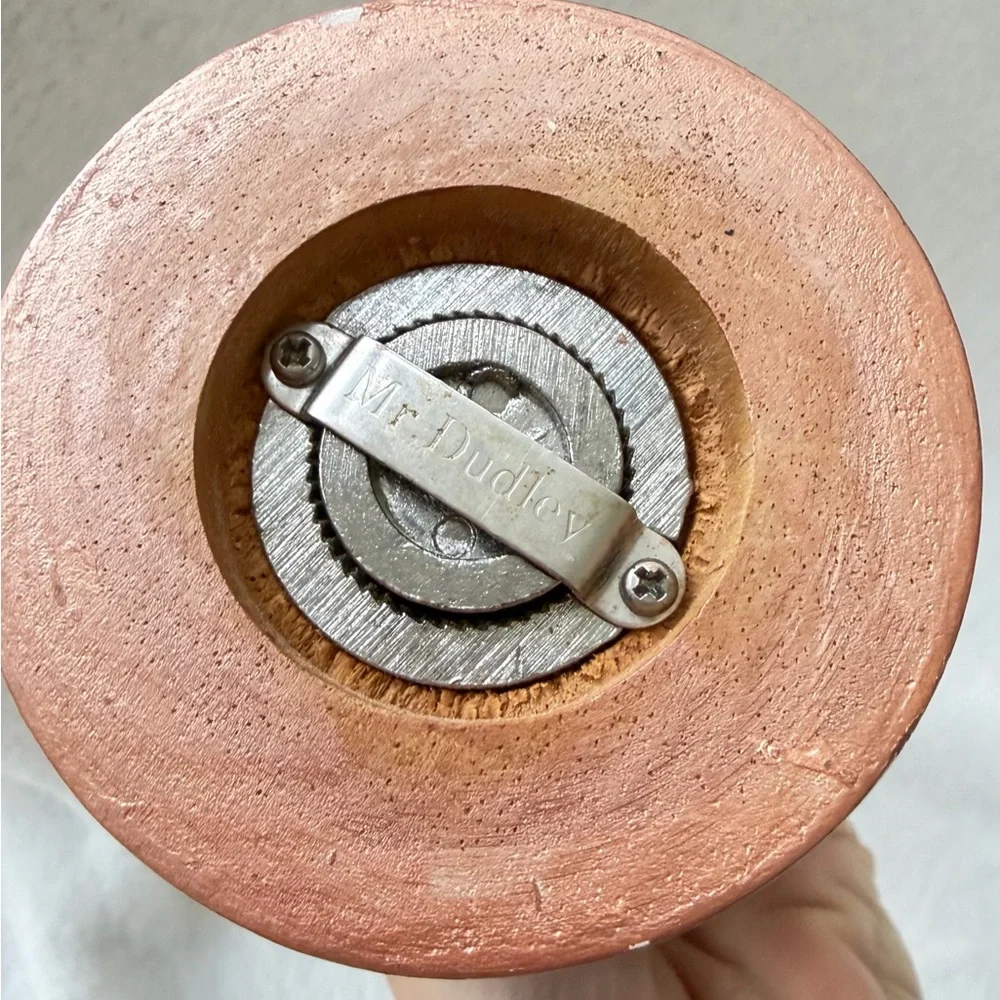 Large Upcycled Solid Wood Salt/ Pepper Grinder/Mill Rose Gold Tall Hans Painted